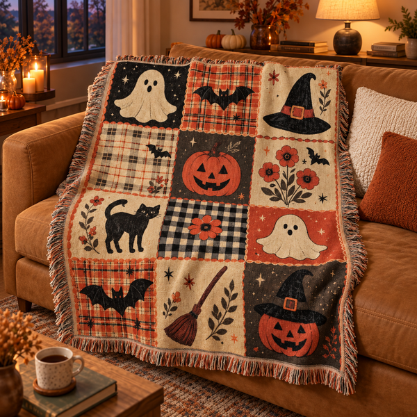 Happy Haunting Throw Blanket